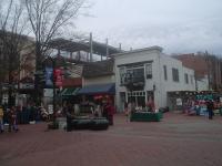 Paramount Theater, former Stacy's Music on the corner